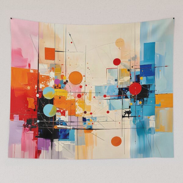 Item preview, Architectural Mid Century Geometric Abstract designed and sold by Vicky Brago-Mitchell®.