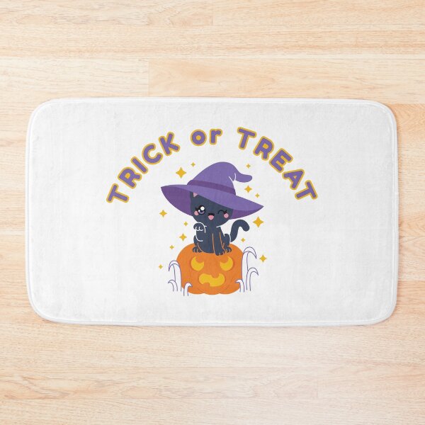 Item preview, Trick or Treat Witch Black Cat on Jack-O-Lantern designed and sold by Stephanie Hardy.