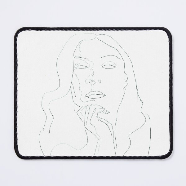 Item preview, Woman with Hand to Chin, Teal Line designed and sold by essentialink.