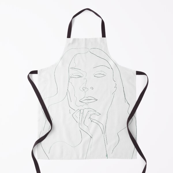 Item preview, Woman with Hand to Chin, Teal Line designed and sold by essentialink.