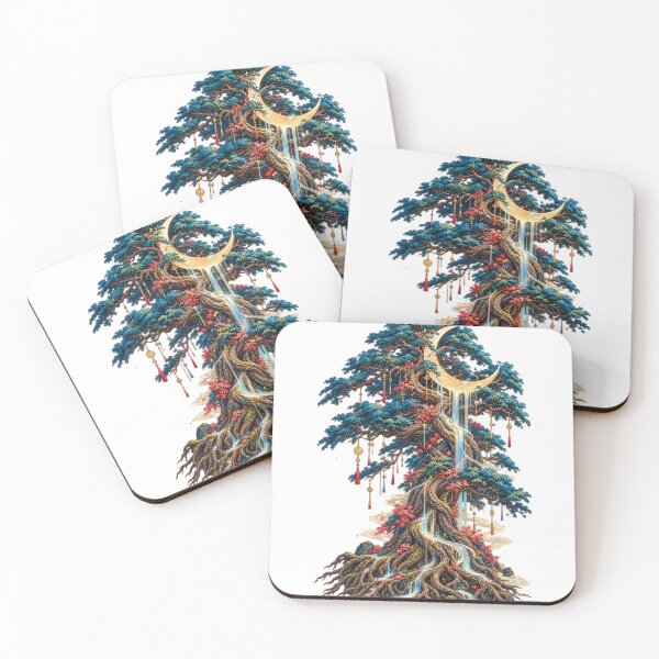 Item preview, The Tree That Drank the Moon | Japanese Fantasy Art designed and sold by Substance_life.