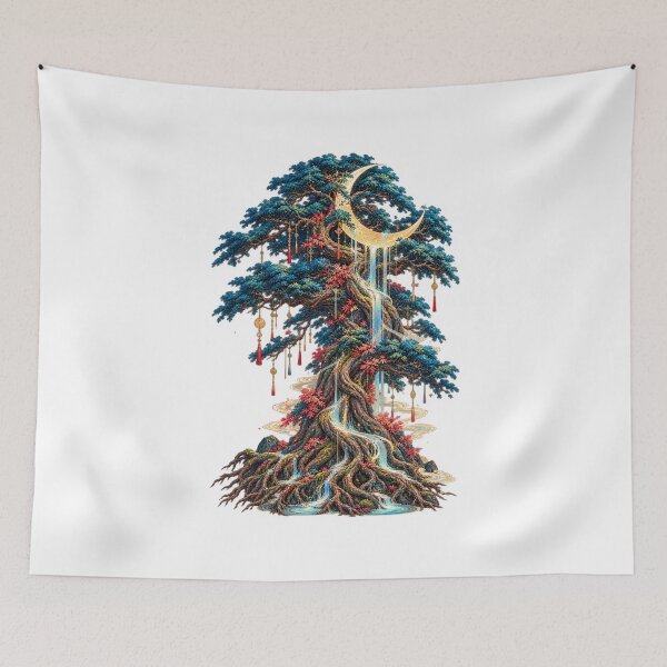 Item preview, The Tree That Drank the Moon | Japanese Fantasy Art designed and sold by Substance_life.