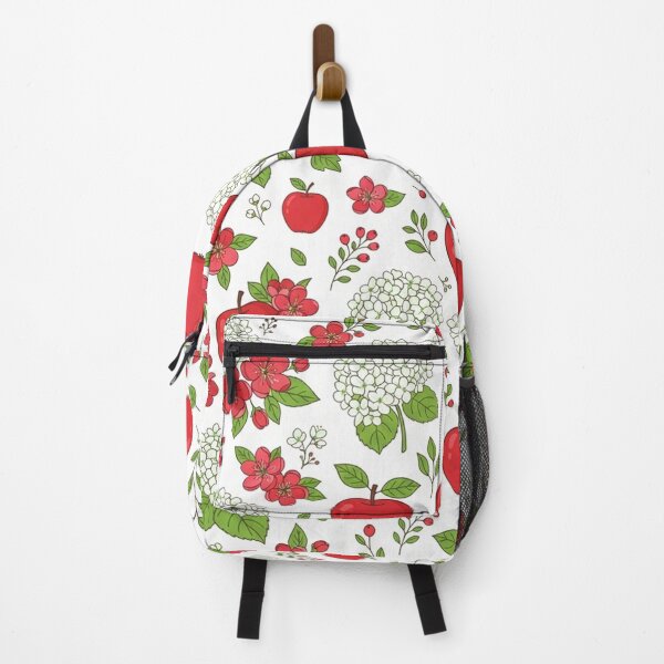 Item preview, Red Apple And White Flower Botanical Pattern designed and sold by Owcomm.