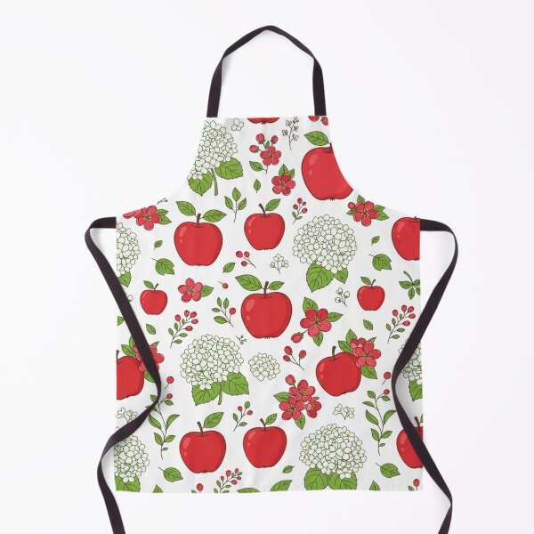 Item preview, Red Apple And White Flower Botanical Pattern designed and sold by Owcomm.