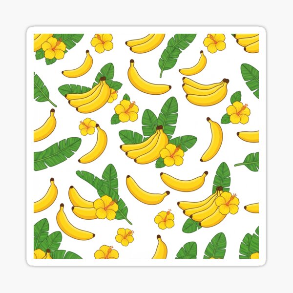 Item preview, Tropical Banana And Hibiscus Flower Pattern    designed and sold by Owcomm.