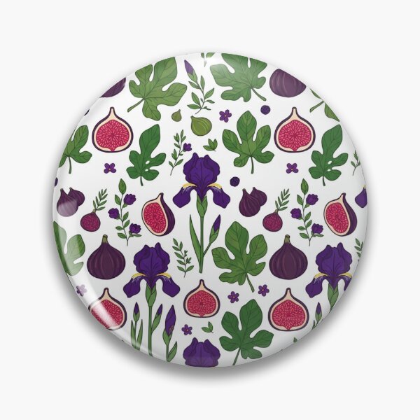 Item preview, Botanical Fig Fruit And Iris Pattern designed and sold by Owcomm.