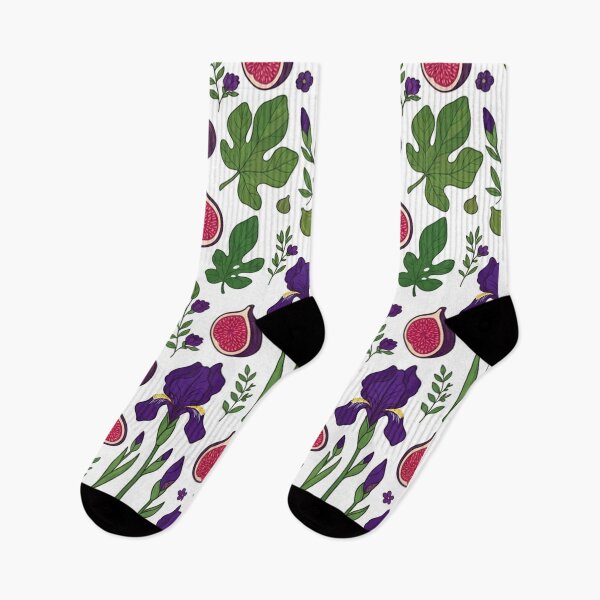 Item preview, Botanical Fig Fruit And Iris Pattern designed and sold by Owcomm.