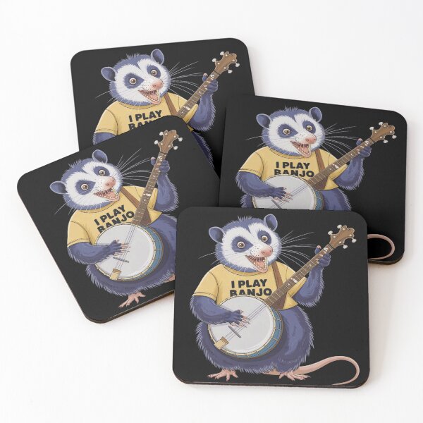 Item preview, Funny Opossum Playing Banjo Country Music Gift designed and sold by SkymarArt.