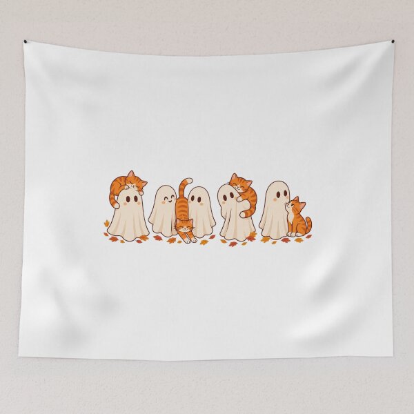 Item preview, Autumn Ghosts and Ginger Cats designed and sold by LuveraxArt.