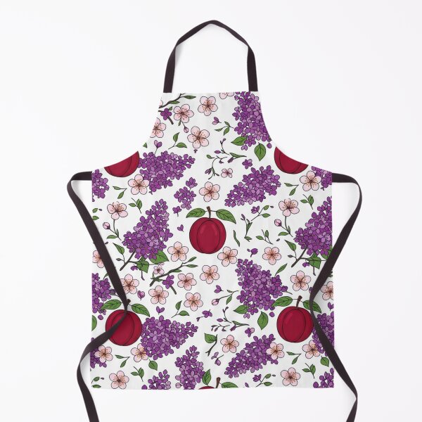 Item preview, Purple Lilacs and Red Plums Floral Pattern    designed and sold by Owcomm.
