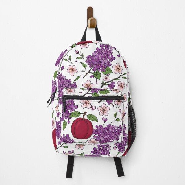 Item preview, Purple Lilacs and Red Plums Floral Pattern    designed and sold by Owcomm.