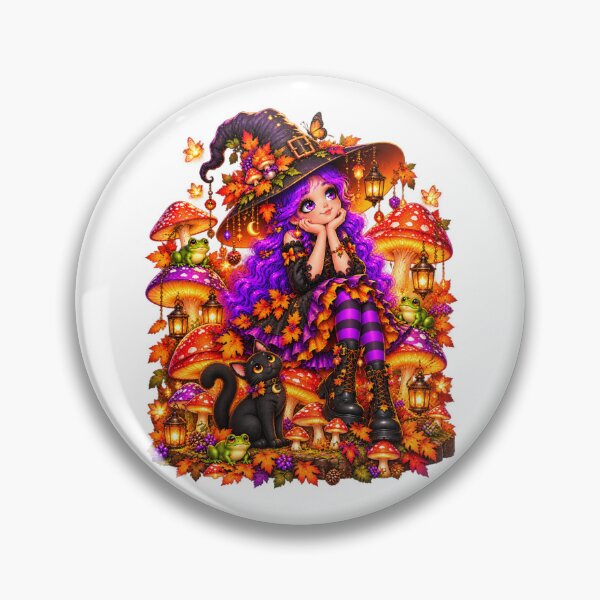 Item preview, Mushroom Witch – Enchanted Autumn Woodland designed and sold by The Cutting Room.