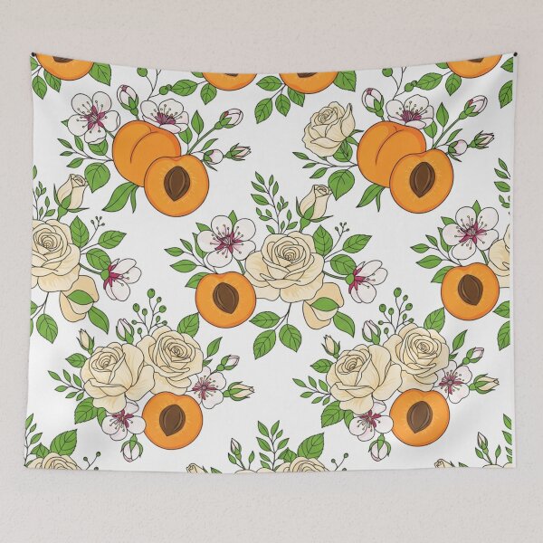 Item preview, Vintage Apricot Peach Blossom Floral Pattern designed and sold by Owcomm.
