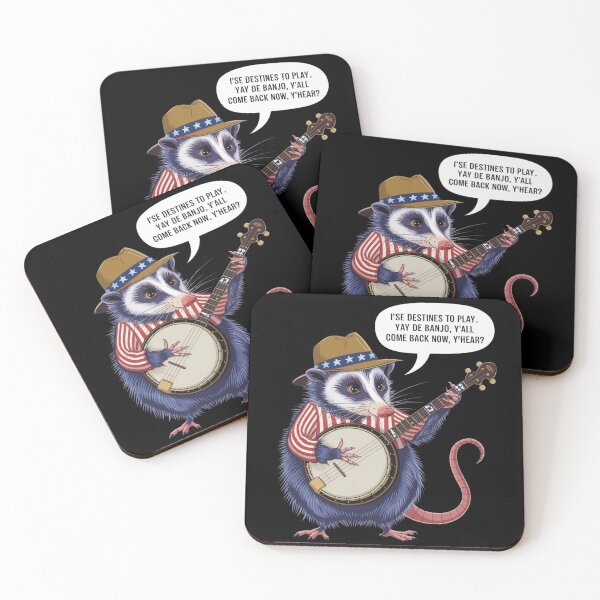Item preview, Funny Opossum Banjo Player Cowboy Country Music Gift designed and sold by SkymarArt.