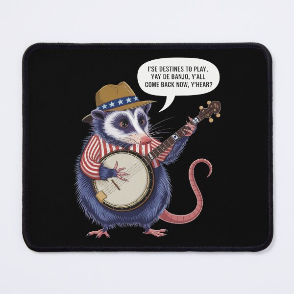 Item preview, Funny Opossum Banjo Player Cowboy Country Music Gift designed and sold by SkymarArt.