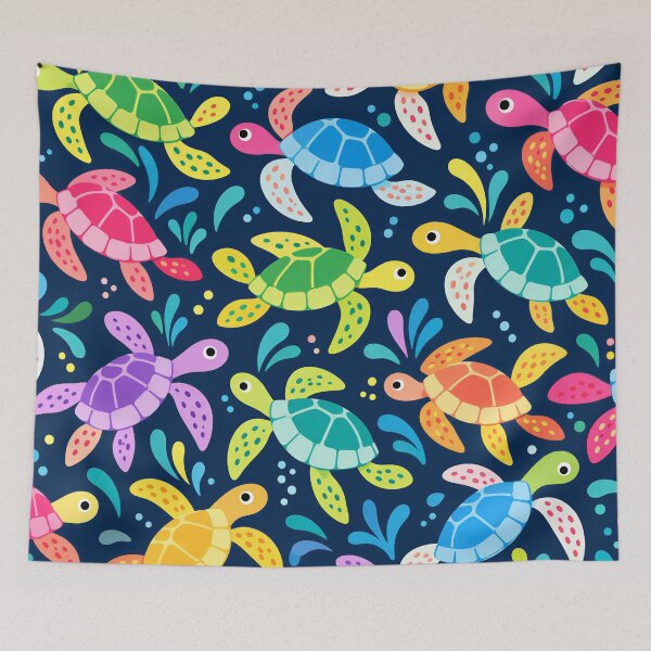 Item preview, Colorful Sea Turtle Pattern – Bright Tropical Ocean Marine Life designed and sold by Timegraf.