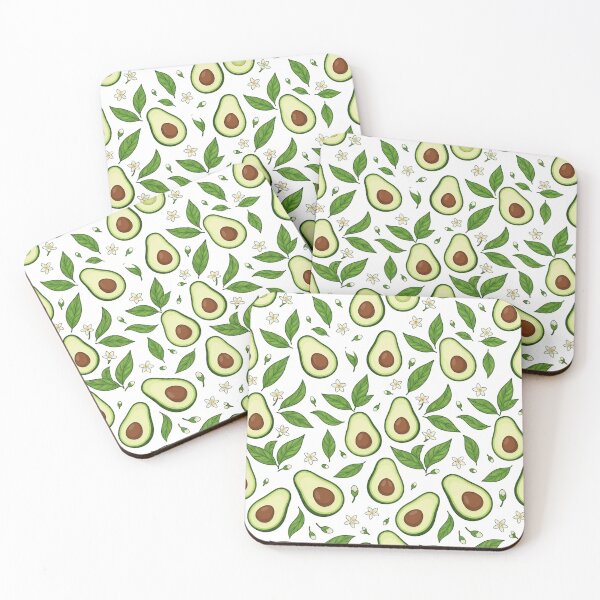 Item preview, Cute Avocado Pattern With Leaves And Flowers    designed and sold by Owcomm.