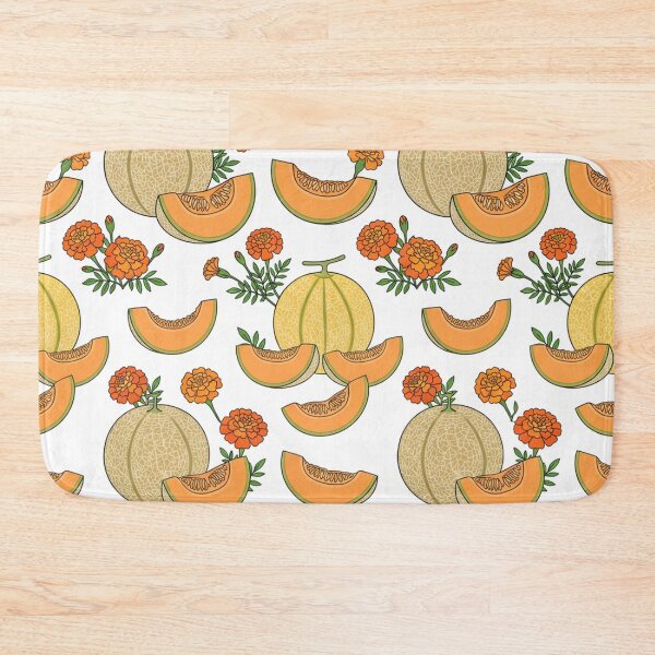 Item preview, Fresh Cantaloupe Melon And Marigold Flowers Pattern    designed and sold by Owcomm.