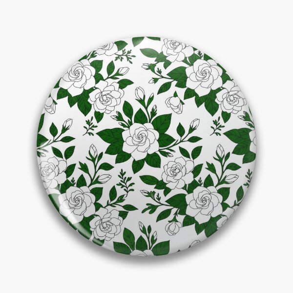 Item preview, Elegant White Roses and Green Leaves Pattern    designed and sold by Owcomm.