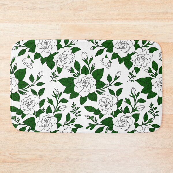 Item preview, Elegant White Roses and Green Leaves Pattern    designed and sold by Owcomm.