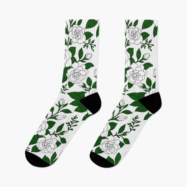 Item preview, Elegant White Roses and Green Leaves Pattern    designed and sold by Owcomm.