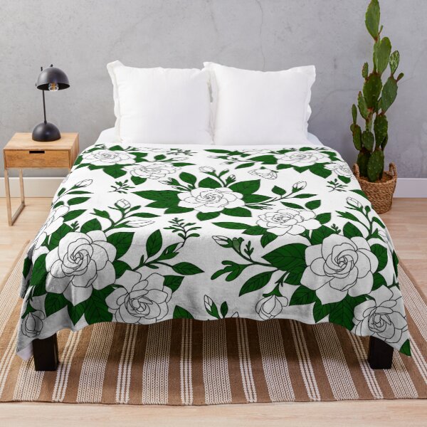 Item preview, Elegant White Roses and Green Leaves Pattern    designed and sold by Owcomm.