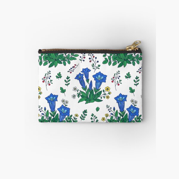 Item preview, Blue Gentian Wildflowers Botanical Floral Pattern    designed and sold by Owcomm.