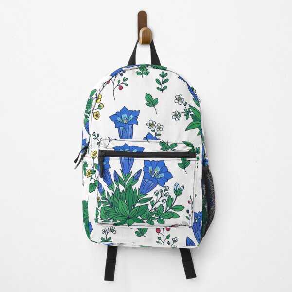 Item preview, Blue Gentian Wildflowers Botanical Floral Pattern designed and sold by Owcomm.
