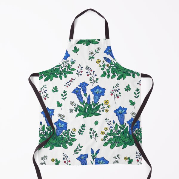 Item preview, Blue Gentian Wildflowers Botanical Floral Pattern    designed and sold by Owcomm.