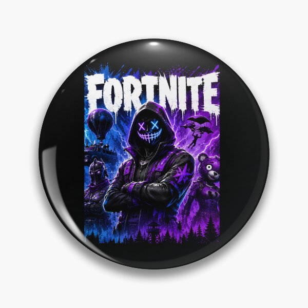 Item preview, Neon Fortnite Gaming Poster  Purple & Blue Battle Royale Street Art Classic designed and sold by EuginaVasquez.