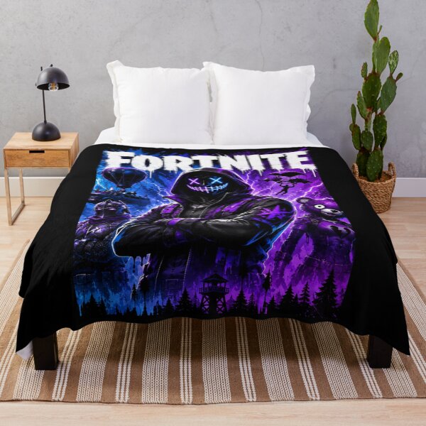 Item preview, Neon Fortnite Gaming Poster  Purple & Blue Battle Royale Street Art Classic designed and sold by EuginaVasquez.