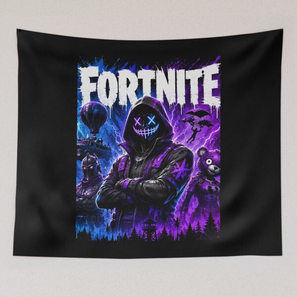 Item preview, Neon Fortnite Gaming Poster  Purple & Blue Battle Royale Street Art Classic designed and sold by EuginaVasquez.