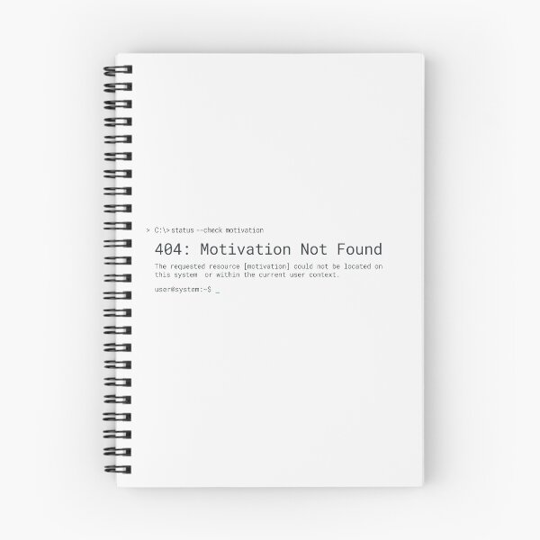 Item preview, 404 Motivation Not Found Error Code designed and sold by Owcomm.