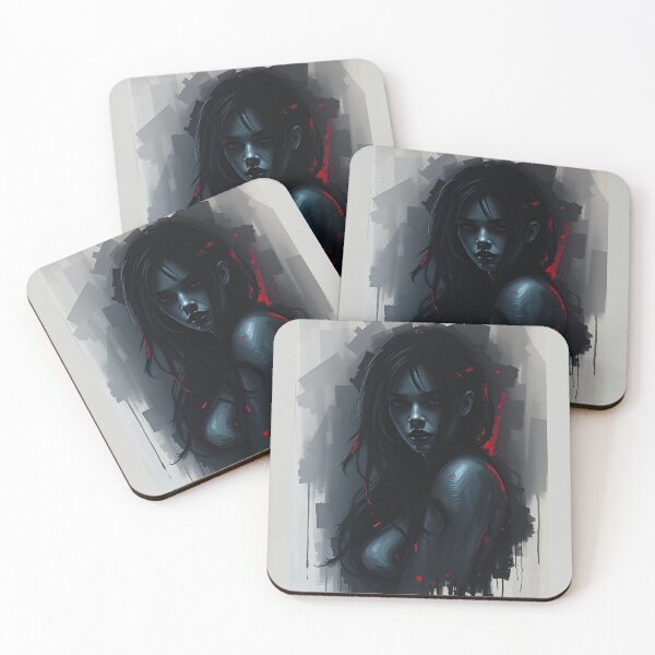 Item preview, Dark Vampire Goddess Portrait - Gothic Nocturnal Witch Art designed and sold by ERODED SELF.