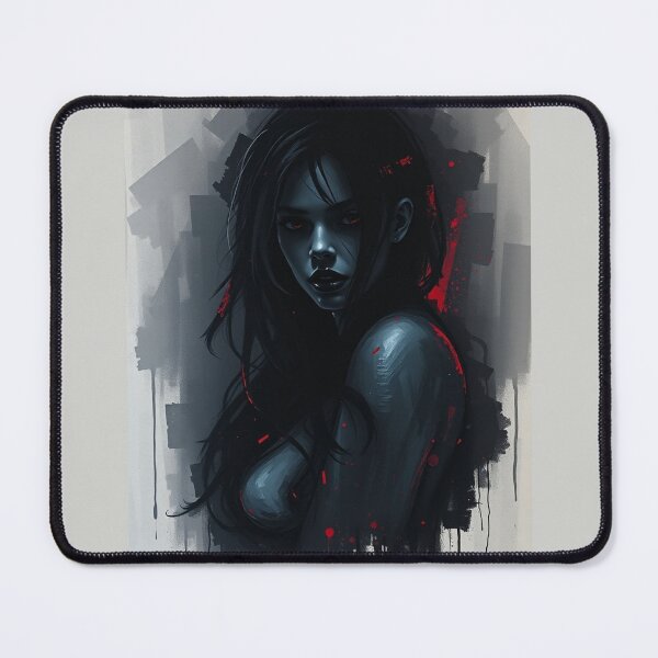 Item preview, Dark Vampire Goddess Portrait - Gothic Nocturnal Witch Art designed and sold by ERODED SELF.