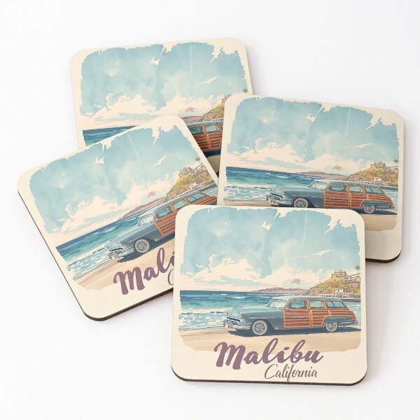 Item preview, Malibu California 1950s Travel Poster designed and sold by Eclipse 3699.