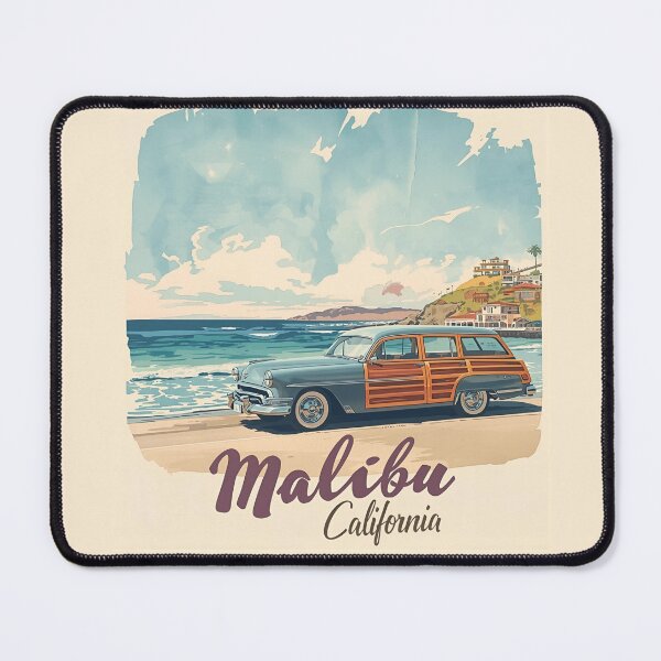 Item preview, Malibu California 1950s Travel Poster designed and sold by Eclipse 3699.