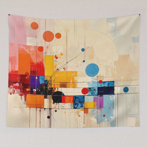 Item preview, Architectural Mid Century Geometric Abstract designed and sold by Vicky Brago-Mitchell®.