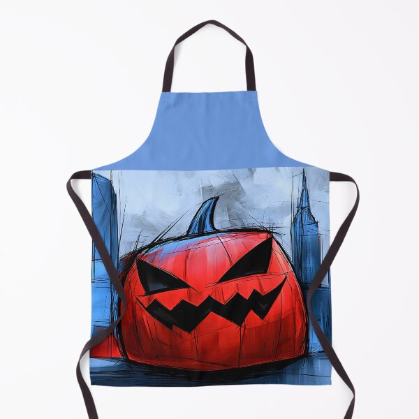 Item preview, Giant Vivid Jack O Lantern Towering Over a Modern City Skyline in a Surreal Halloween Urban Scene designed and sold by OlfactoART Studio.