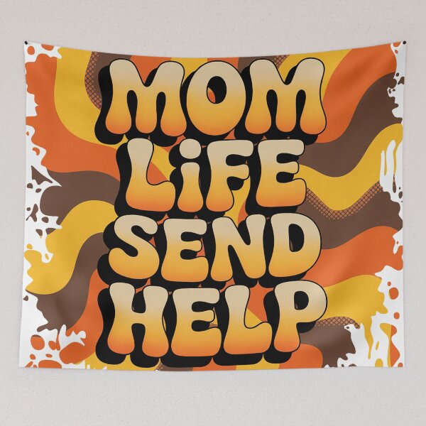 Item preview, "Mom Life Send Help' Funny Motherhood Quote  designed and sold by DEC02.