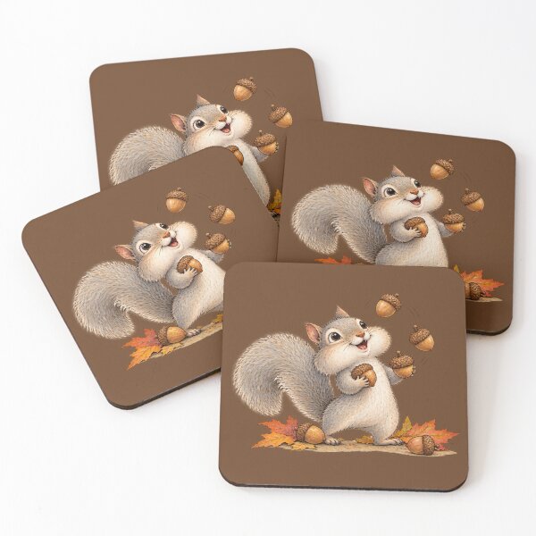 Item preview, Squirrel Juggling Acorns 1A designed and sold by CrumbBumStudio.