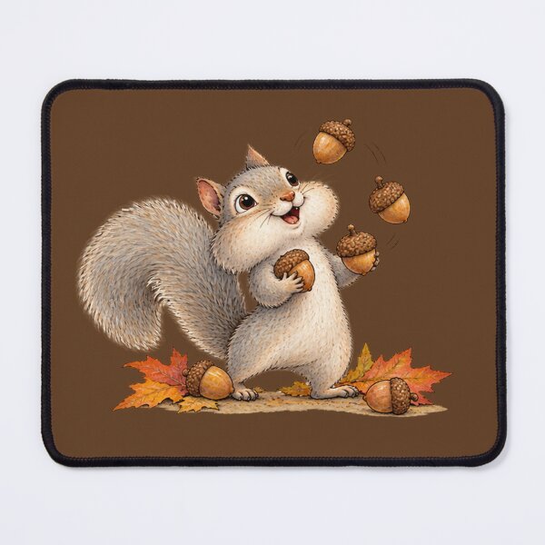 Item preview, Squirrel Juggling Acorns 1A designed and sold by CrumbBumStudio.