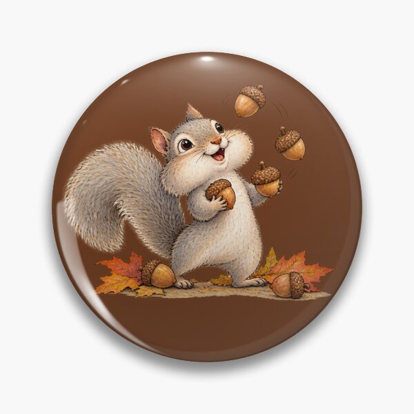 Item preview, Squirrel Juggling Acorns 1A designed and sold by CrumbBumStudio.