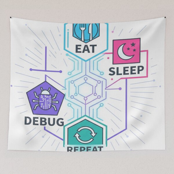 Item preview, Eat Sleep Debug And Repeat Programmer Life    designed and sold by Owcomm.