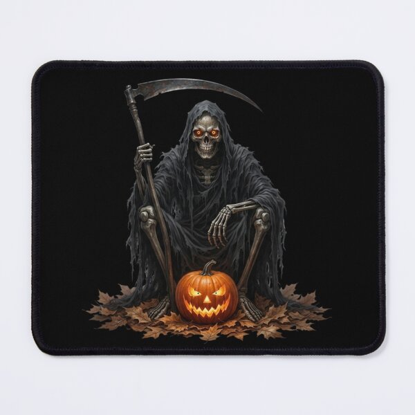 Item preview, Title: Grim Reaper with Jack o Lantern Halloween Design designed and sold by InkShiftLabs.
