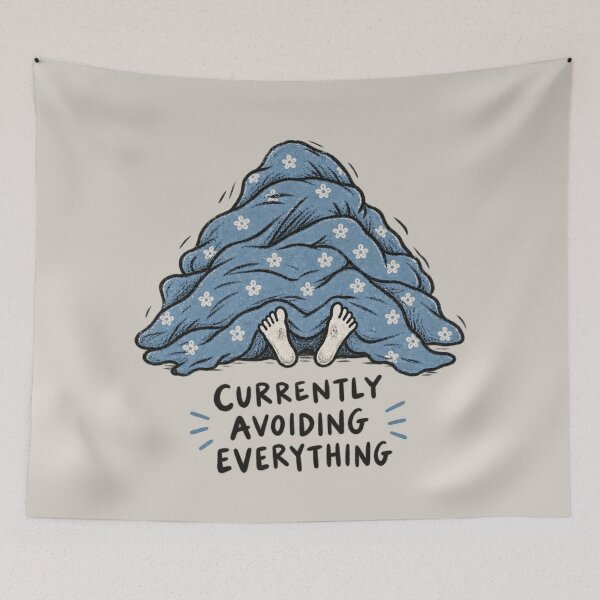 Item preview, Currently Avoiding Everything | Funny Blanket Introvert Adult Humor designed and sold by Moons Studio.