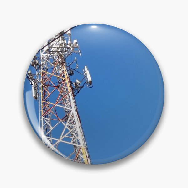 Item preview, Large telecommunications mast under a deep blue sky designed and sold by PicturePic.