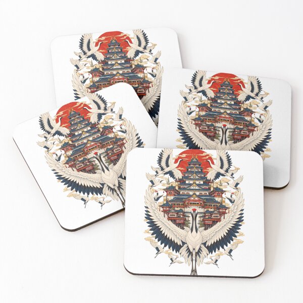 Item preview, The Palace of the Cranes – Japanese Ukiyo-e Crane Art designed and sold by Substance_life.