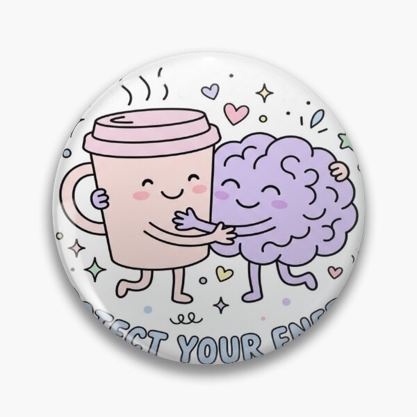 Item preview, Protect Your Energy Cute Coffee Brain Self Care Mental Health⁠ designed and sold by Walidsolo25.