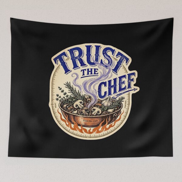 Item preview, Trust the Chef Design, Chef Artwork, Cook Design, Cooking Graphic, Chef Gift, Cook Gift, Culinary Art, Chef Life, Kitchen Design, Professional Chef, Restaurant Kitchen, Food Lover Gift designed and sold by Typologystudios.